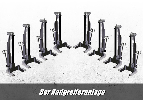 8 Säulen Radgreifer Anlage